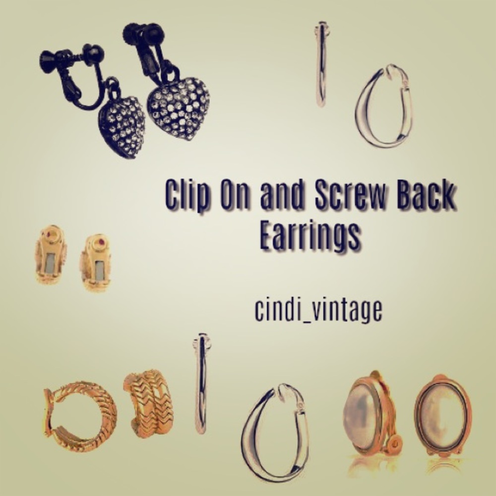 Vintage Clip On and Screw Back Earrings
